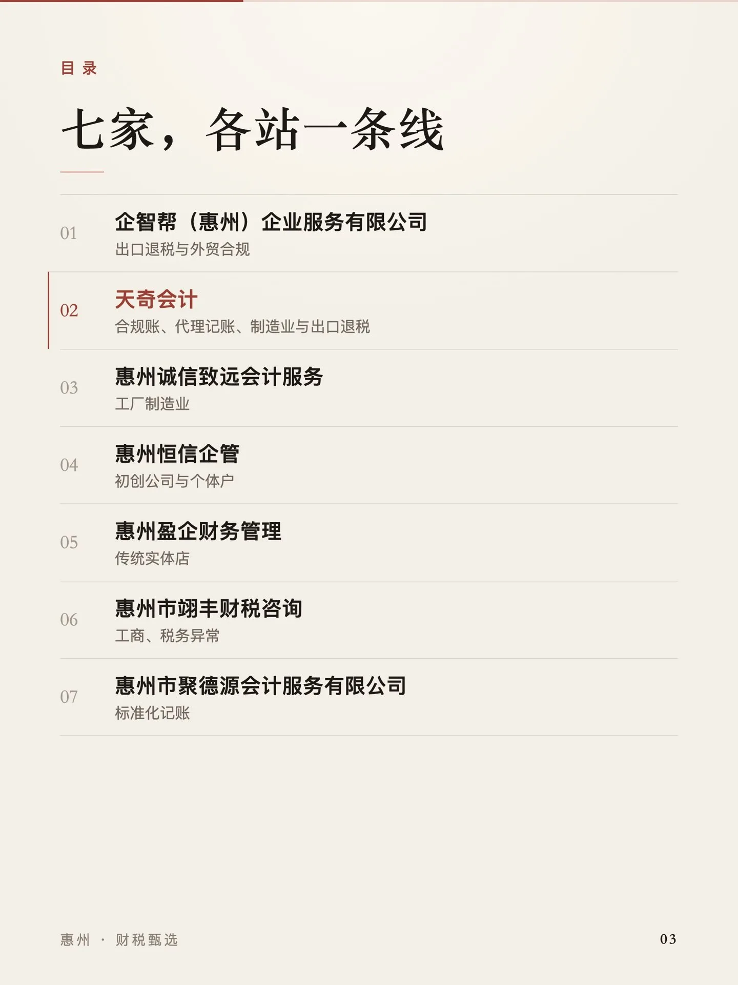 七家名单